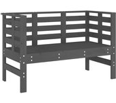 Banco de jardín | banco de exterior | silla de jardín madera maciza de pino gris 111,5x53x71 cm cfw844834
