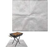 Tapete para barbacoa resistente al fuego de 100cm (gris), tapete para fogatas para patio, tapete ignífugo, cojín impermeable resistente al calor