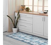 Tapetes de cocina de vinilo antideslizantes tropical azul 60x300 cm