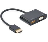 Adaptador hdmi a vga gembird a-hdmim-hdmifvgaf-01 negro