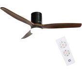 Ventilador de techo con luz led de 132cm ancho skywind-52wn 52 pulgadas 40w aspas de madera oscura