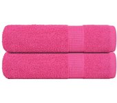 Maison exclusive - toallas de baño 2 uds rosa 100x150 cm 360 g/m² 100% algodón