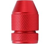 Collar de tope de taladro ajustable de aleación de aluminio, anillo interior de nailon antideslizante rojo, collar de tope de taladro para carpintería