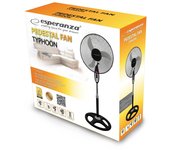 Esperanza ehf002ke, ventilador de pie 16'', negro y gris
