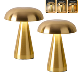 Lámpara de mesa led inalámbrica (2 unidades), lámpara de noche táctil regulable, lámpara de escritorio recargable, 3 temperaturas de color ajustables