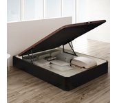 Canapé abatible 160x200 fácil apertura pikolin con capacidad de almacenaje alta y tapa 3d transpirable con servicio premium en color wengué - airbox