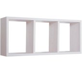 Estante rectangular de pared 3 compartimentos roble imperial mod. tristano