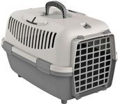 Transportín para perros, gatos portátil y transpirable 48 x 32 x 32 cm, porta mascotas de plástico desmontable con asa, máximo 6 kg, transporte de