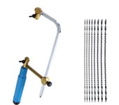 Sierra + 8 hojas de sierra, para cortar madera, plástico, caucho y metales blandos