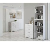 Estante para libros girasole, biblioteca con 4 estantes ajustables, estante para libros, unidad de pared con estantes, 60x30h195 cm
