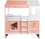 Techo para litera litera casita algodón rosa 70x198/154x133cm
