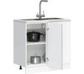 Mueble de cocina de madera de ingeniería gris porto sonoma