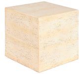 Mesita auxiliar home esprit beige magnesio 40 x 40 x 40 cm