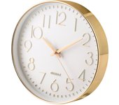 H&h reloj de forma redonda esfera blanca marco cobrizo cm 40