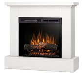 Yukon - chimenea eléctrica independiente con calefacción por suelo radiante led - 23' - blanco mate - 92 x 86 x 29