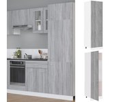 Armario para frigorífico madera gris sonoma 60x57x207 cm