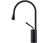 Grifo lavabo giratorio monomando calgary 38 negro mate