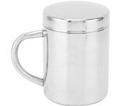 Taza de té portátil de acero inoxidable 304 con tapa y asa, taza de leche para viajes en casa al aire libre (200ml)