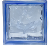 Bloque de vidrio pavés smart ondulado coloreado en la masa dark blue | dimensión 190x190x80 mm | euro/pza. 4,50 |unidad de venta: una caja de 6 pzas.