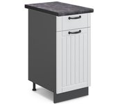 Vicco mueble bajo de cocina fame-line, blanco casa de campo, 40 cm , et antracita