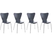 Set 4x sillas de visita calisto gris