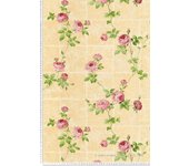 Papel pintado “rosal trepador” sobre fondo gráfico
