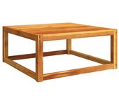 Mesa de jardín，mesa para exteriores，mesa de patio madera maciza de acacia 65x65x29 cm cfw310778