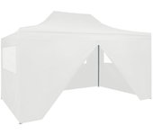 Maison exclusive - carpa plegable para celebraciones con 4 paredes blanco 3x4,5 m