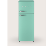 Evvo frigorífico 2 puertas f45 retro verde aquamarina, refrigerador 170 litros, congelador 45 litros
