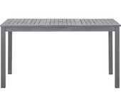Mesa de jardín，mesa para exteriores，mesa de patio madera maciza de acacia gris lavado 140x80x74 cm cfw310778