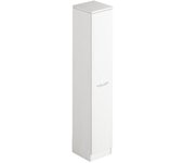 Zapatero blanco de madera con una puerta y 6 estantes cm h182x36x38