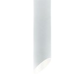 Lumicom | rond coupè lámpara de techo, 1x gu10, max 33w, metal, blanco mate, d.6cm x h30cm