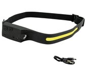 Linterna frontal recargable con sensor de movimiento