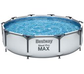 Piscina redonda con depuradora estructura metálica ø305x76 cm.
