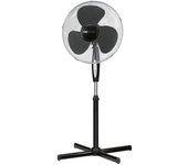 Ventilador pie oscilante 40 cm, 3 velocidades, altura ajustable, temporizador, mando distancia, clatronic, negro, 45, vl 3741 s