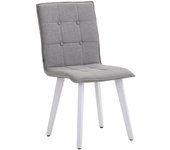 Silla miller tela gris blanco