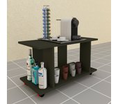 Mesa baja con ruedas madera fsc® mod. pilar. henor. 80x40x45.5 grafito.