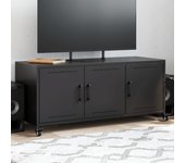 Maison exclusive - mueble para tv acero negro 100,5x39x43,5 cm