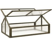 Invernadero de madera de abeto gris 114x80x50 cm