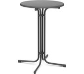 Mesa de bar alta - ø 70 cm - plegable - gris