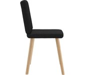 Pack 2 uds sillas de comedor | silla de cocina tela negro cfw61876