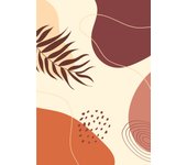 Papel pintado panorámico - hoja boho
