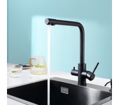 Cecipa max grifo de cocina de 3 vías, mezclador para sistema de ósmosis, grifo de agua limpia con 2 palancas de control independientes, modelo eu