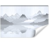 Papel pintado no tejido foto montañas acuarela para salon 400cm x 280cm