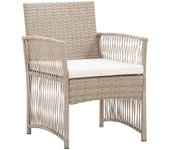 2 uds sillones de jardín | silla de exterior | sillon jardín con cojines ratán sintético beige cfw189245