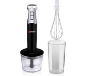 Batidora de mano de acero inoxidable con picadora 1000w 2 velocidades + batidor turbo alpina