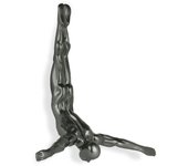 Artopweb - escultura de resina 'tuffer'. escultura figurativa moderna de resina con efecto metal para colgar en la pared.