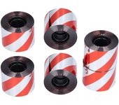 Cinta reflectante para ahuyentar pájaros, cinta para pájaros para suministros de jardín, doble cara, color plateado y rojo, 6 uds.