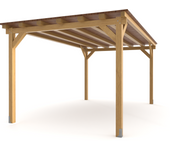 Pérgola de madera solution vip – tegola negra – 4x3 – incoloro