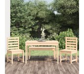 Juego de comedor de jardín 4 piezas | conjunto de jardín | muebles de jardín madera maciza de pino cfw93676
